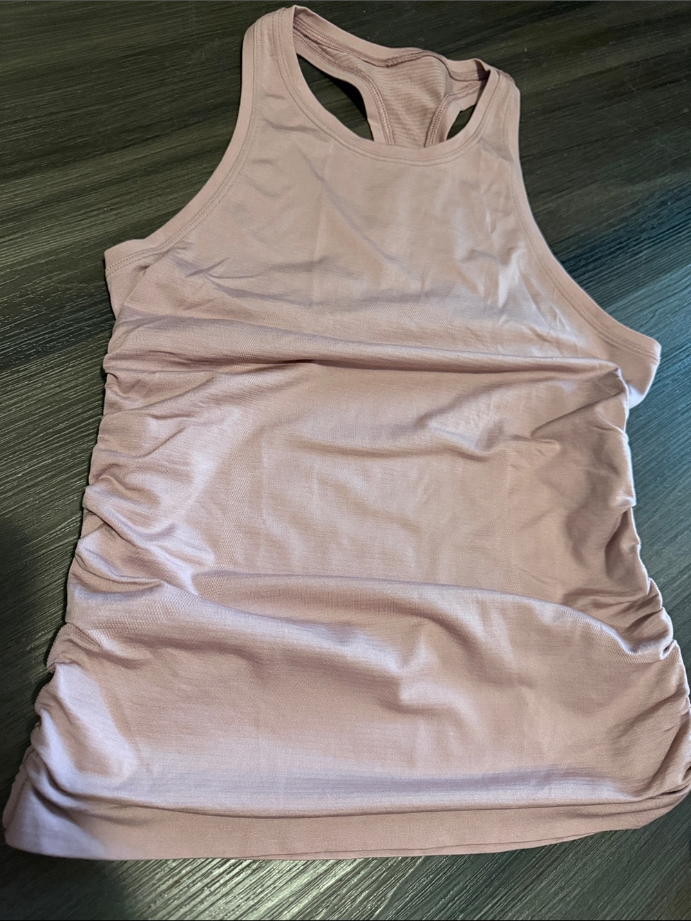 Lululemon Swift Ride Sleeveless Ruched Racerback Tank Top — Dusty Rose